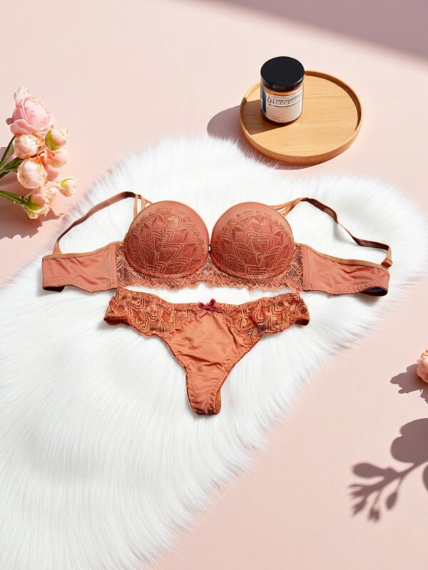 Vibrant Orange Padded Seamless Bra