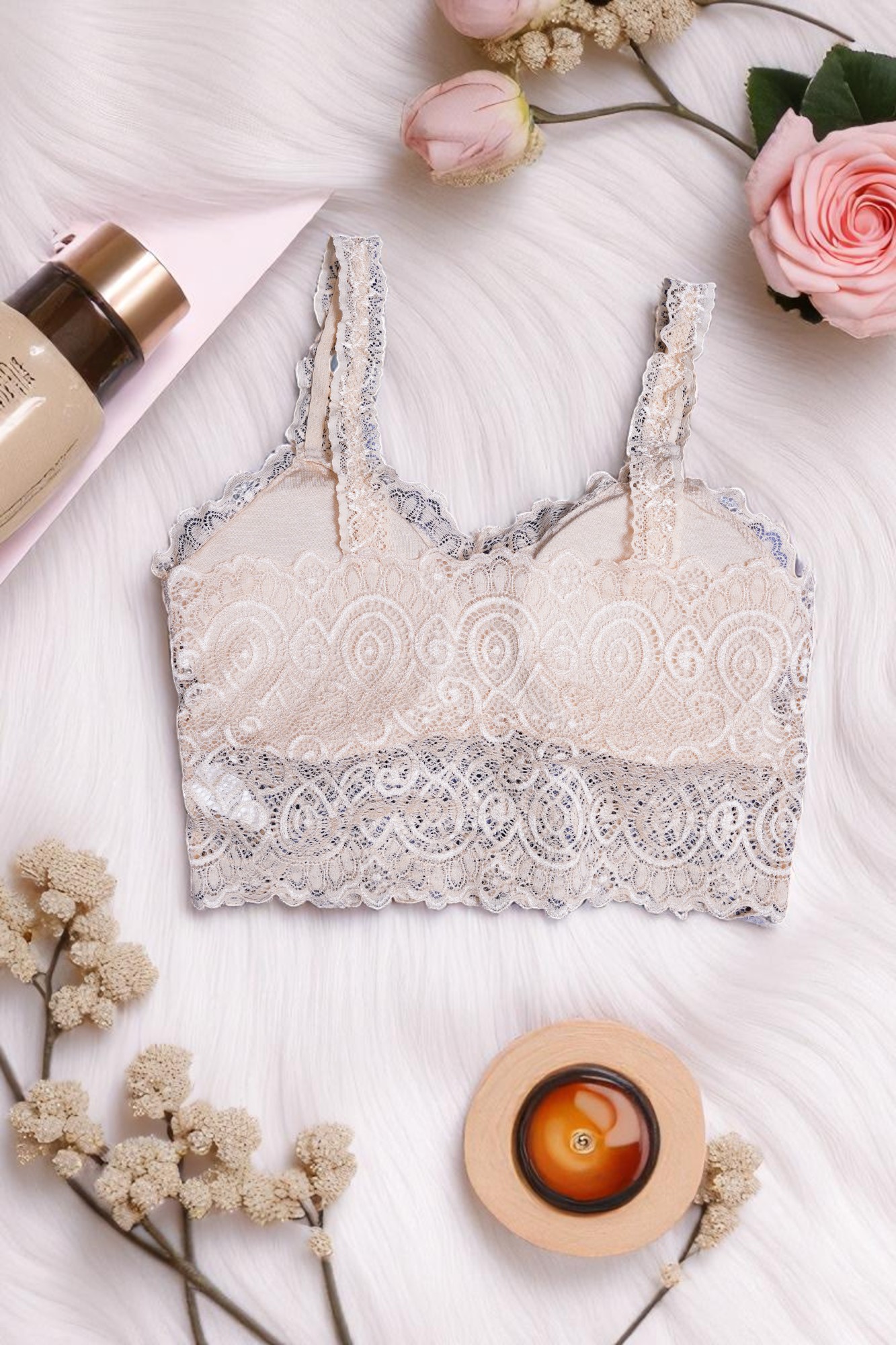 Beige Lace Comfort Bralette - Image 4