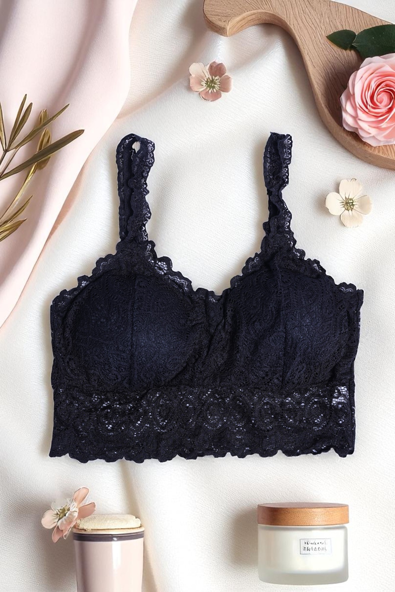 Elegant Black Lace Bralette