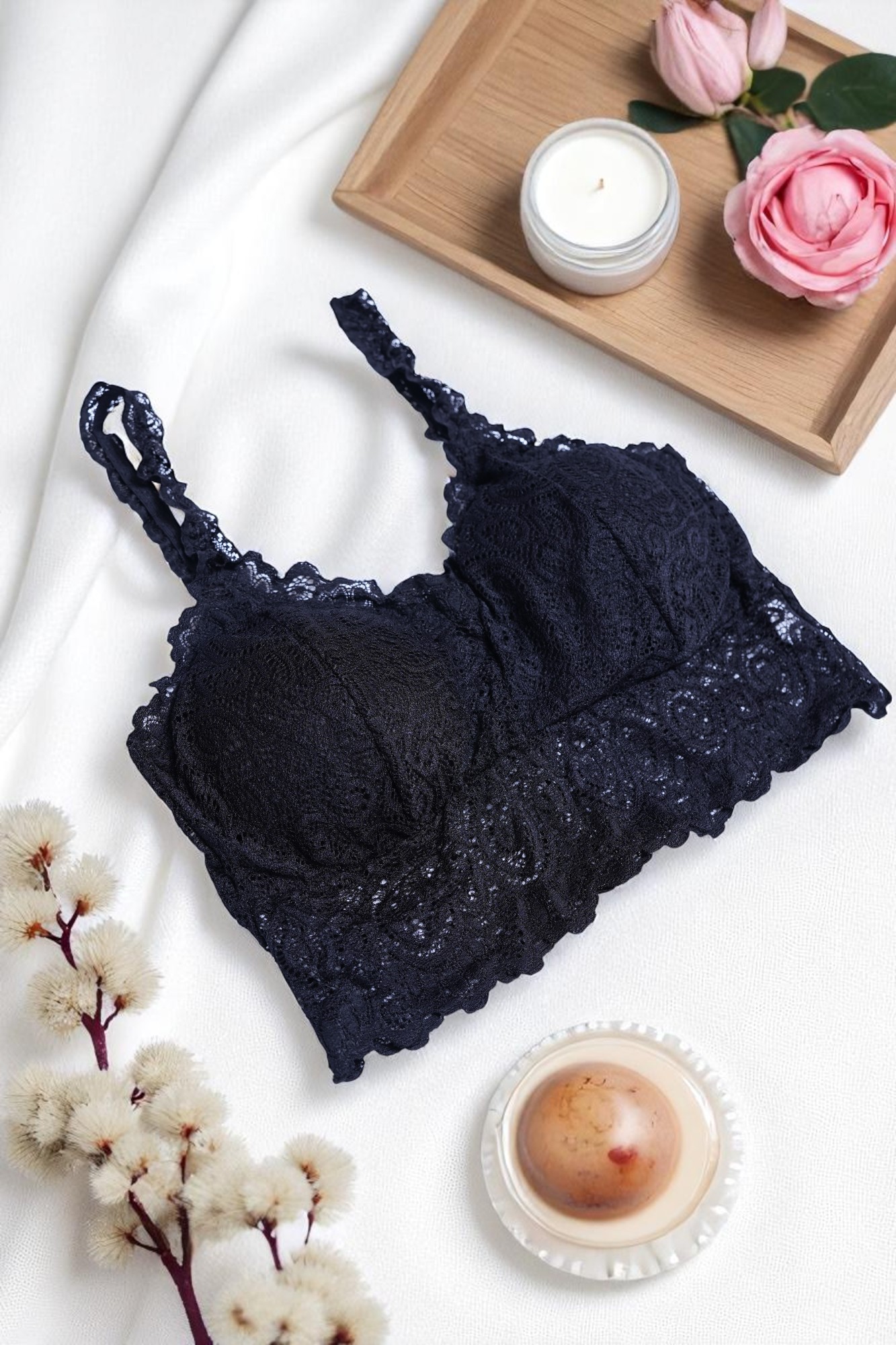 Elegant Black Lace Bralette - Image 3