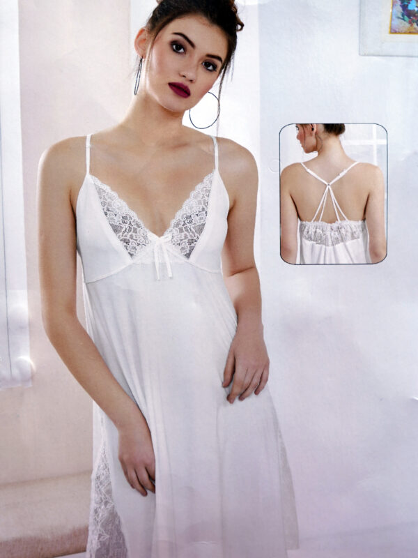 Soft White Lace-Trimmed Babydoll & Thong Lingerie Set