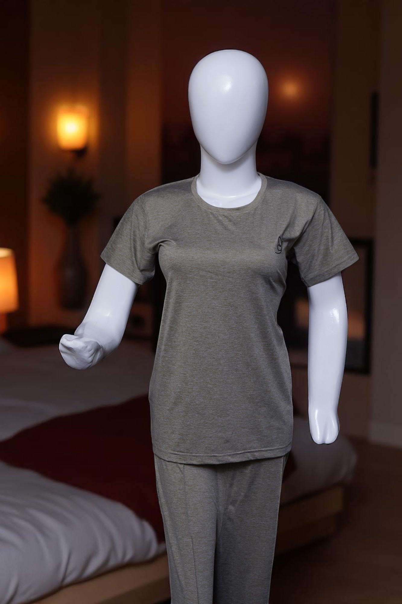 Heather Grey Soft Comfort Pajama Set - Image 2