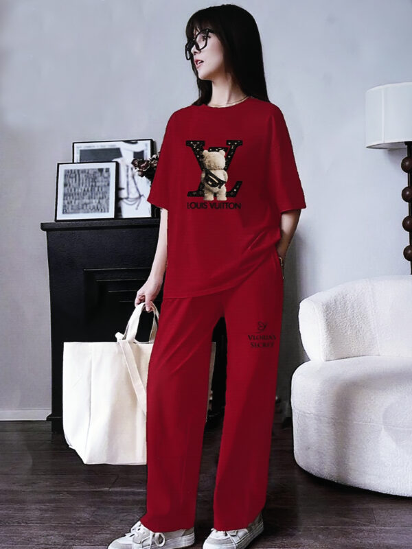 Bold Red "LV Bear" Comfort Pajama Set