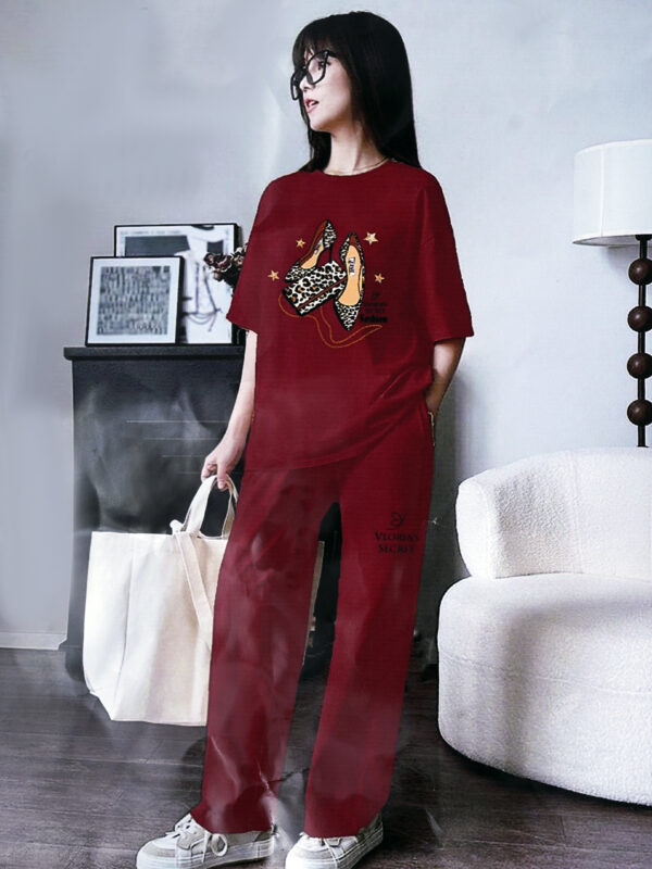 Bold Red "Fashion Heels" Comfort Pajama Set