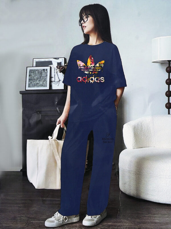 Chic Navy "Splash Trefoil" Comfort Pajama Set