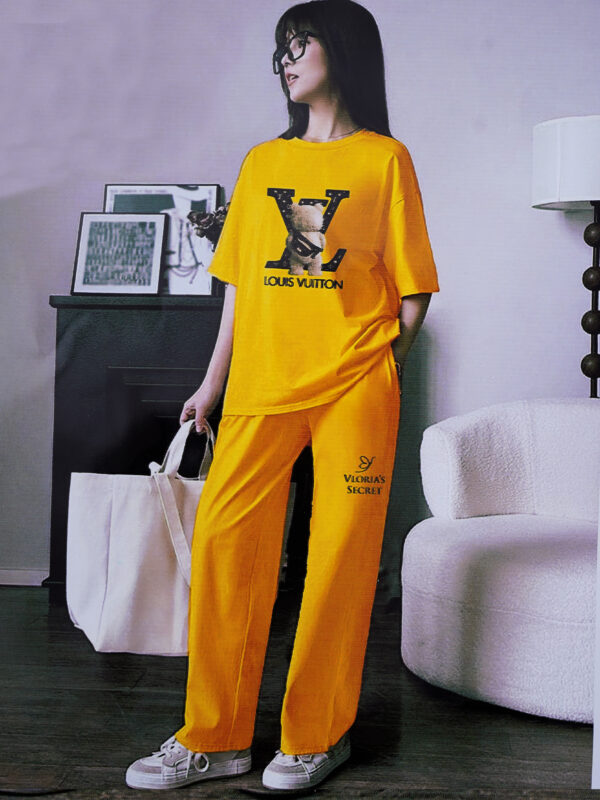 Sunny Yellow "LV Bear" Comfort Pajama Set